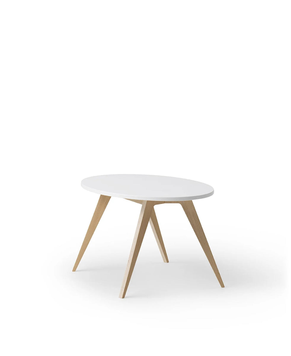 OLIVER FURNITURE - Table Wood PingPong, Blanc/Chêne - Les Petits