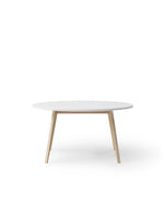 OLIVER FURNITURE - Table Wood PingPong, Blanc/Chêne - Les Petits