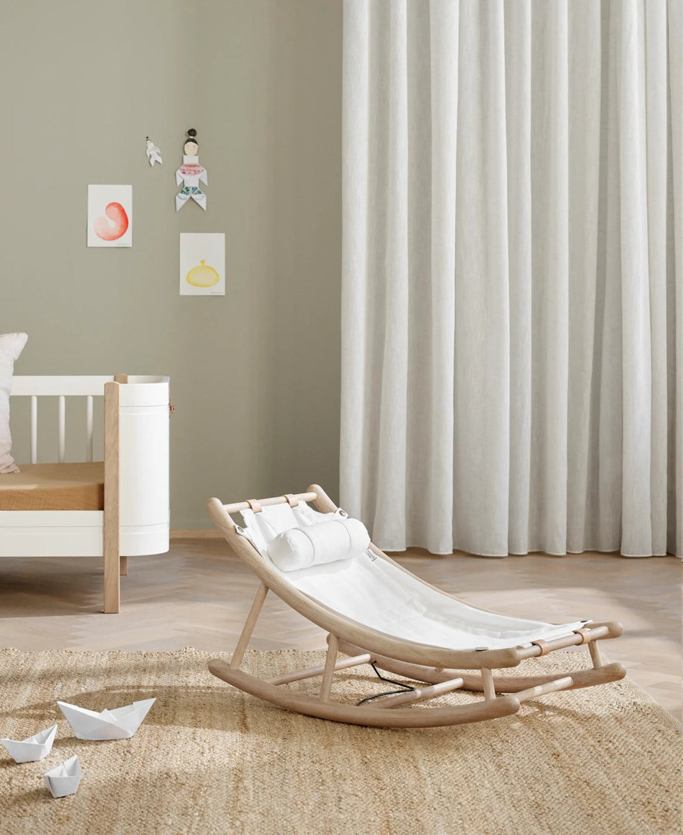 OLIVER FURNITURE - Transat Bébé & Enfant Wood, Chêne/Blanc - Les Petits