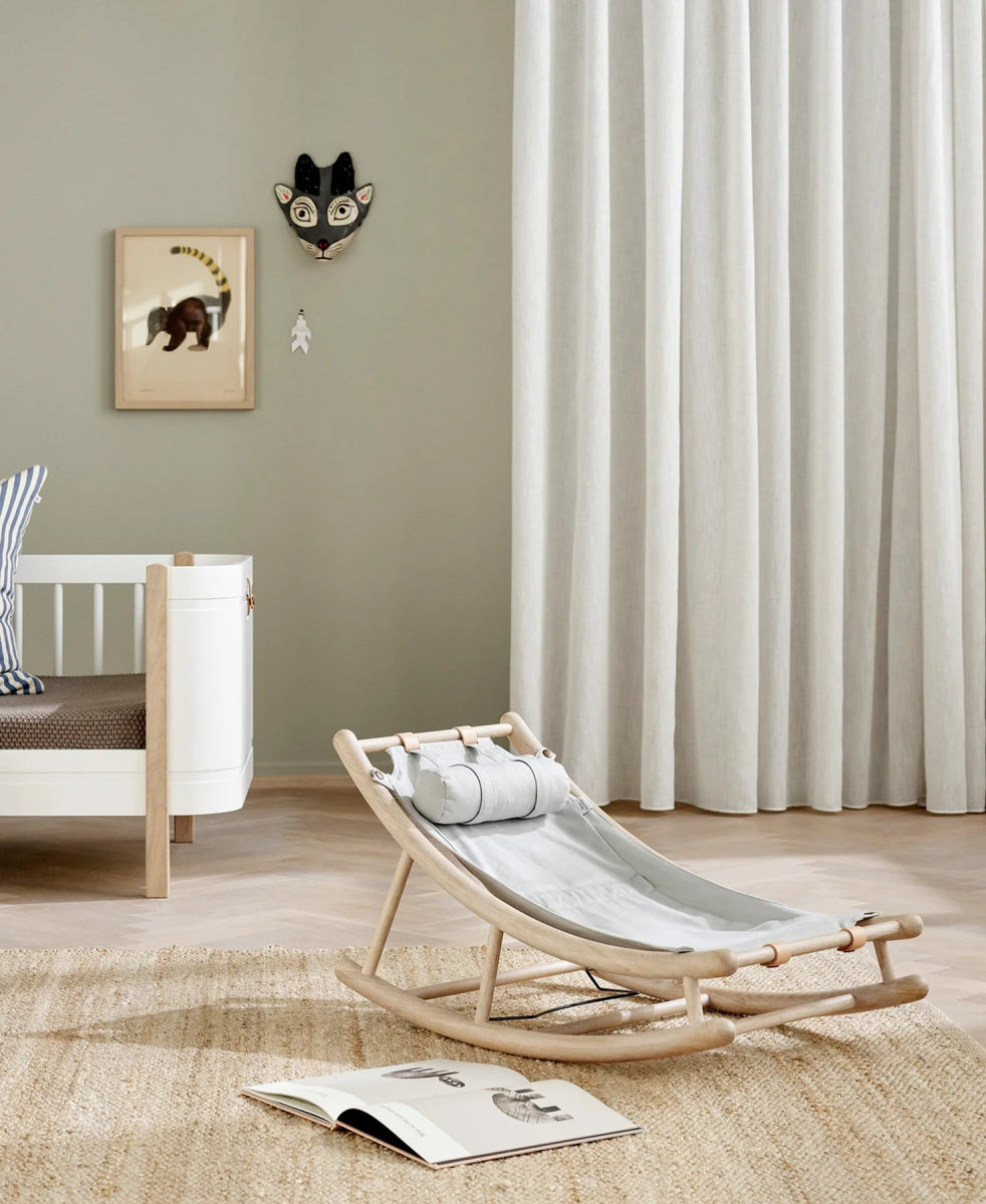 OLIVER FURNITURE - Transat Bébé & Enfant Wood, Chêne/Gris - Les Petits