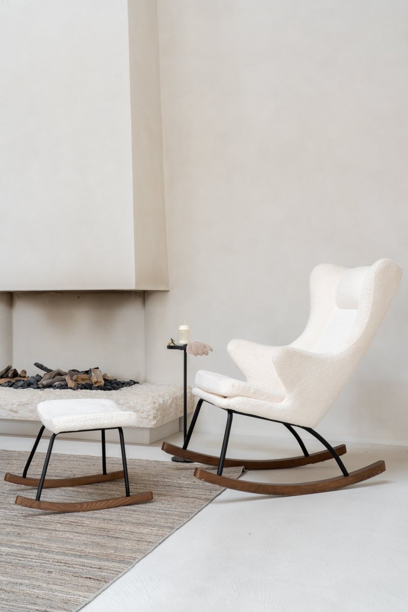 QUAX - Chaise À Bascule Adulte De Luxe - Crème - Les Petits