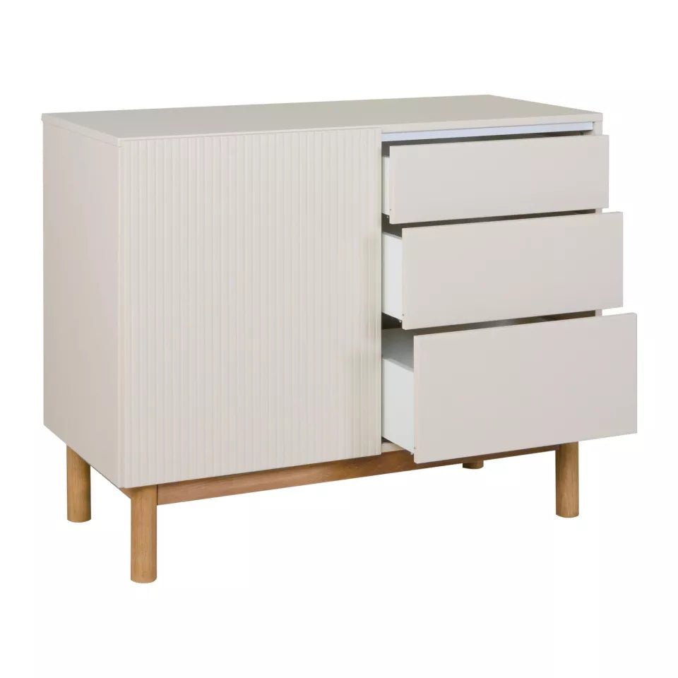 QUAX - Commode Mood Porte + 3 Tiroirs - Argile - Les Petits