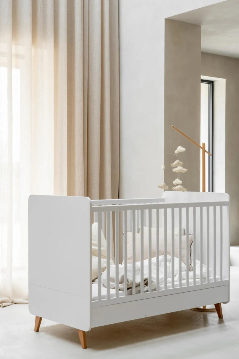 QUAX - Lit Bébé Évolutif Loft 70 x 140 Cm - Blanc - Les Petits