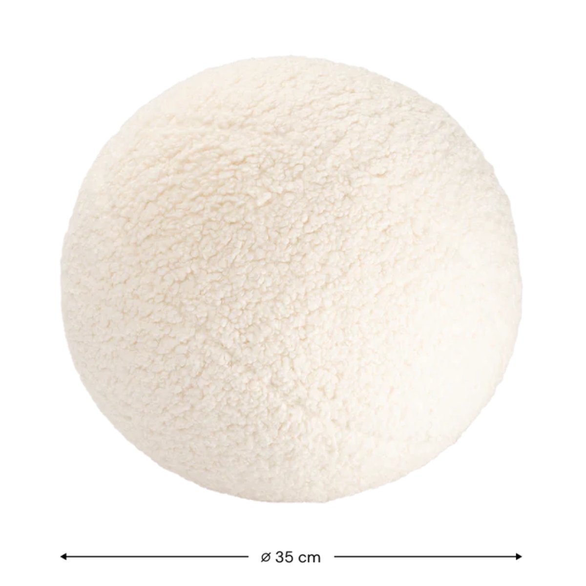 WIGIWAMA - Coussin Boule Molletonné - Blanc Crème - Les Petits