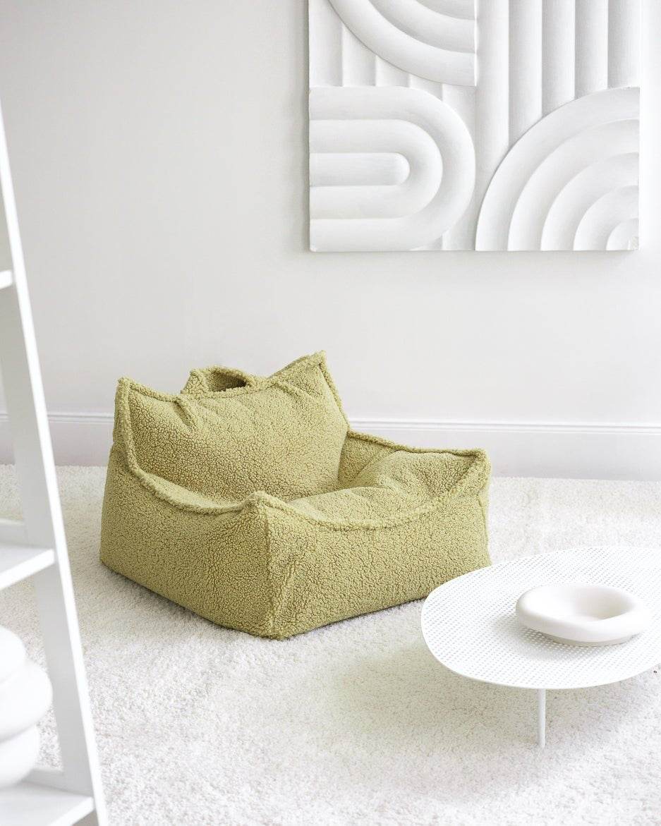 WIGIWAMA - Fauteuil Pouf Molletonné - Matcha - Les Petits