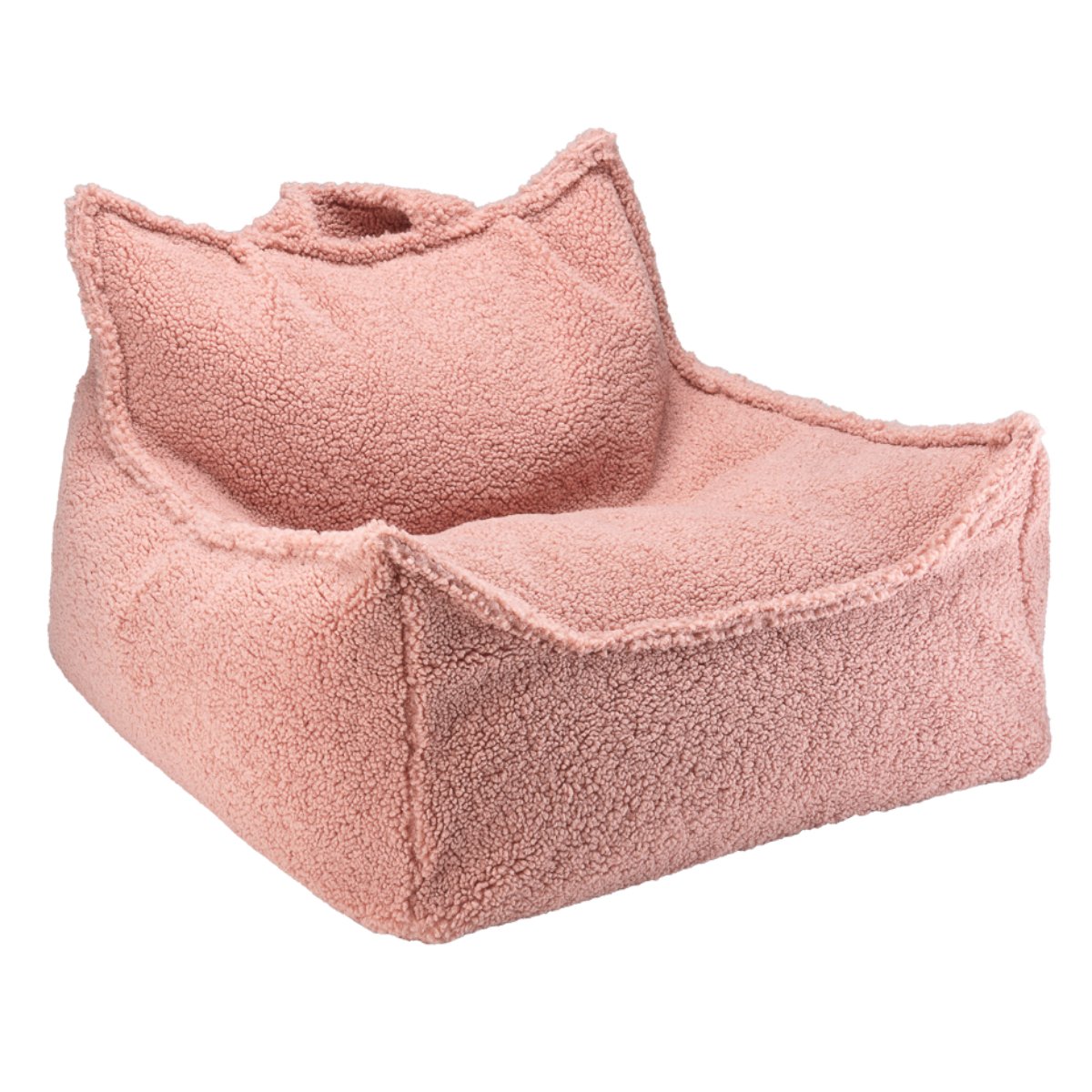 WIGIWAMA - Fauteuil Pouf Molletonné - Rose Goyave - Les Petits