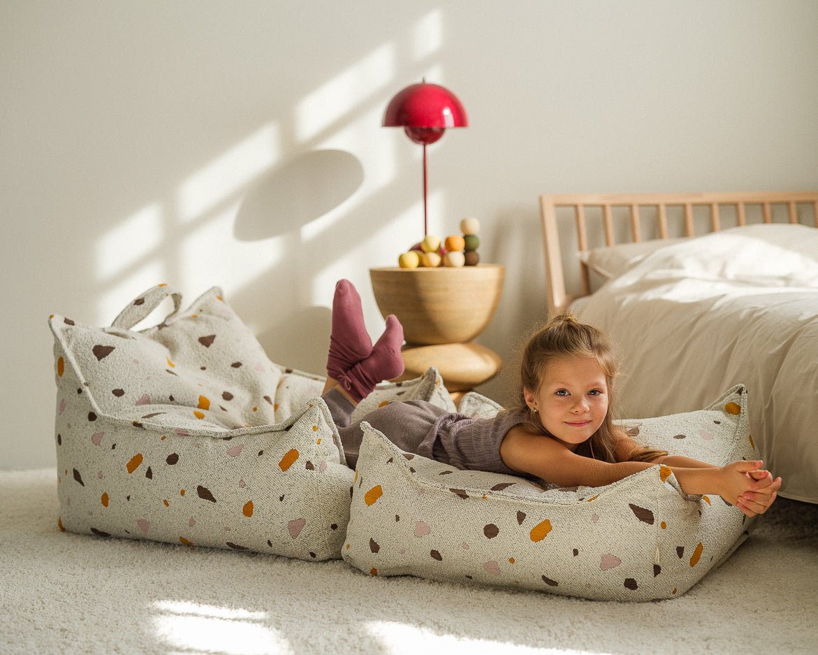 WIGIWAMA - Fauteuil Pouf Terrazzo - Marbre - Les Petits