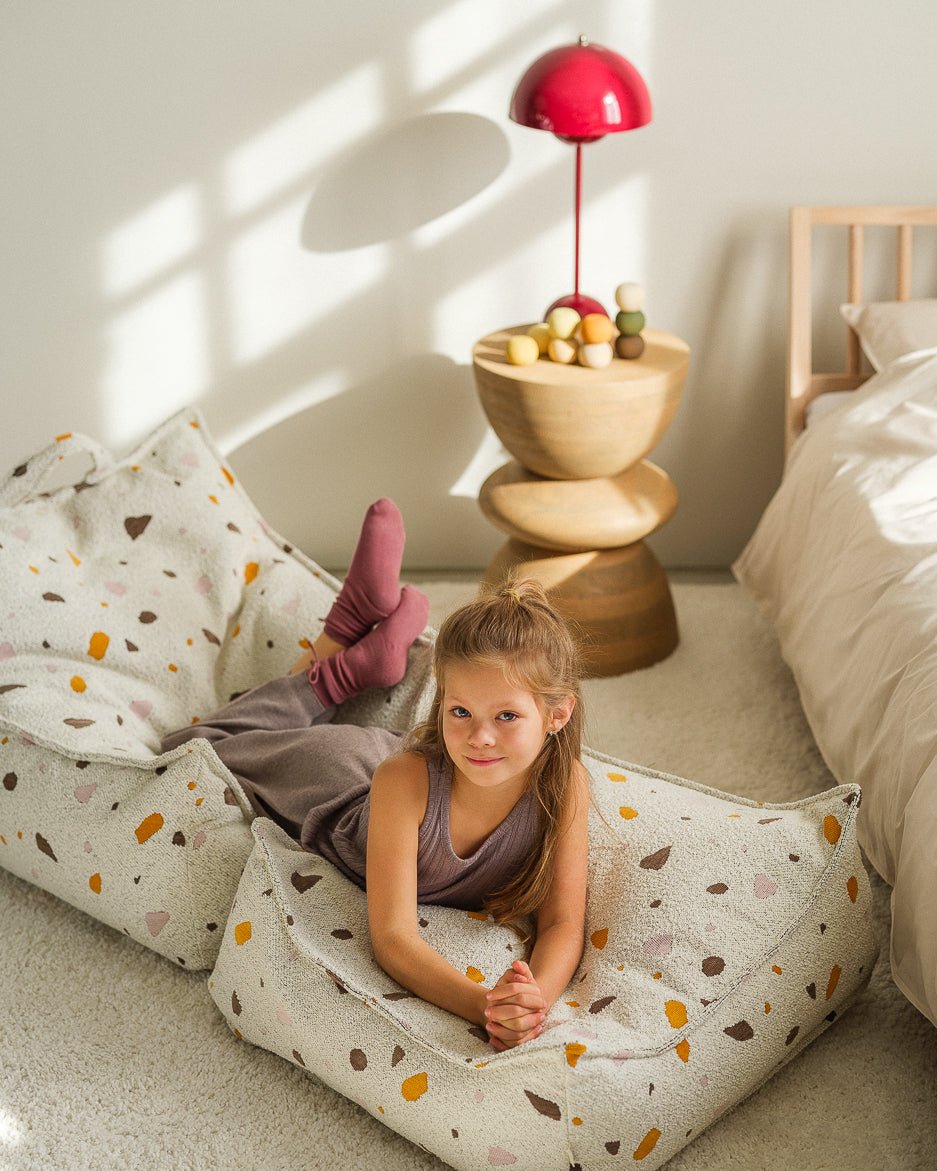 WIGIWAMA - Fauteuil Pouf Terrazzo - Marbre - Les Petits