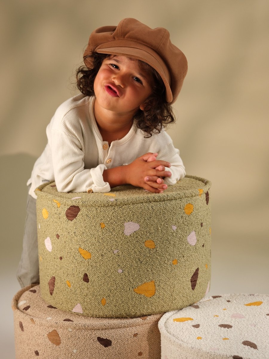 WIGIWAMA - Pouf Terrazzo - Marbre - Les Petits