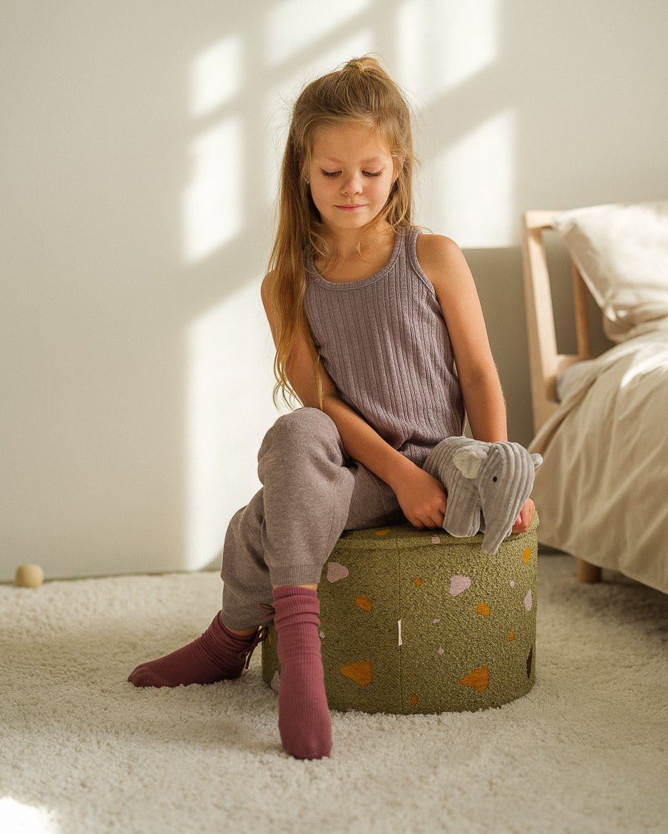 WIGIWAMA - Pouf Terrazzo - Mousse - Les Petits