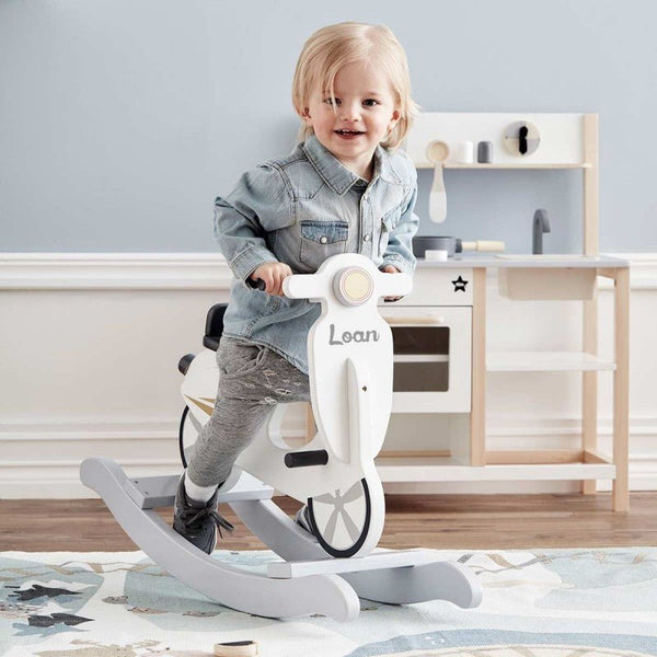 KID'S CONCEPT  Scooter à Bascule Enfant - Gris/Blanc - Les Petits