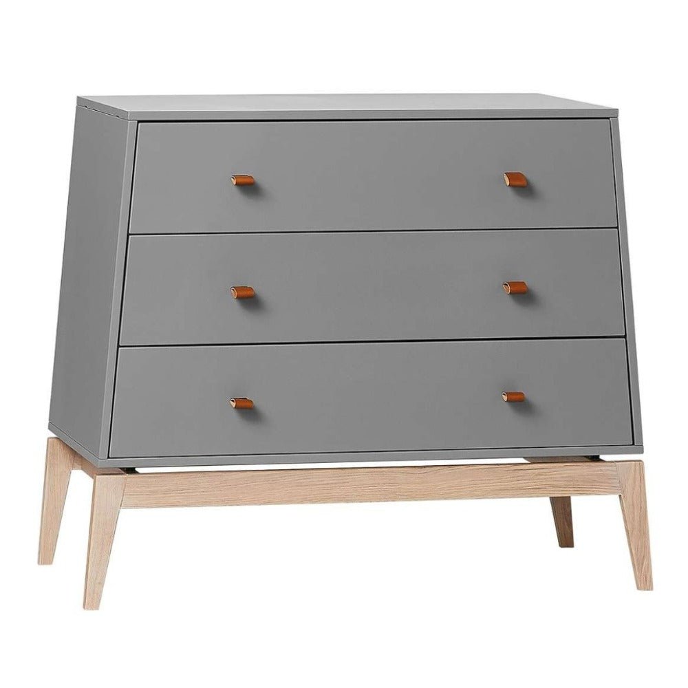 LEANDER  Cassettiera a 3 cassetti Luna, grigio/rovere - Les Petits