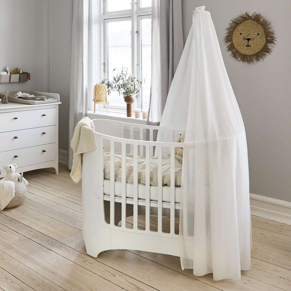 Flèche de lit bébé blanc blanc Leander