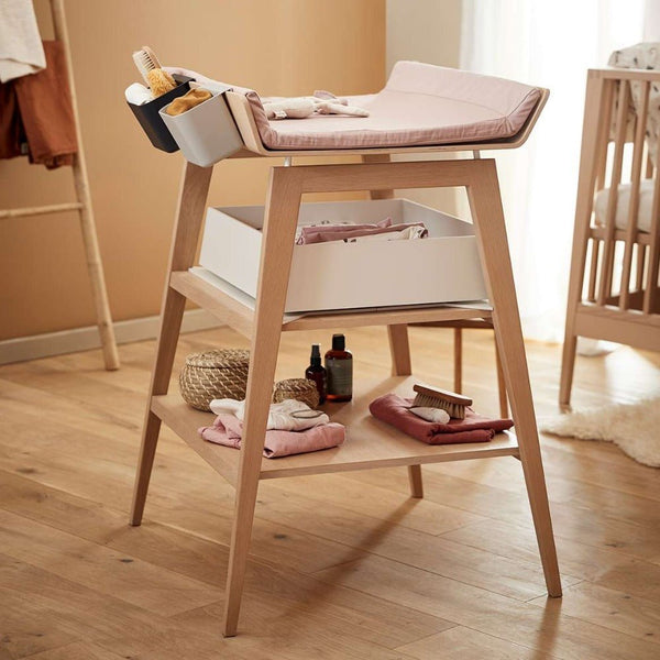 LEANDER  Table À Langer Linea Avec Matelas, Hêtre - Les Petits