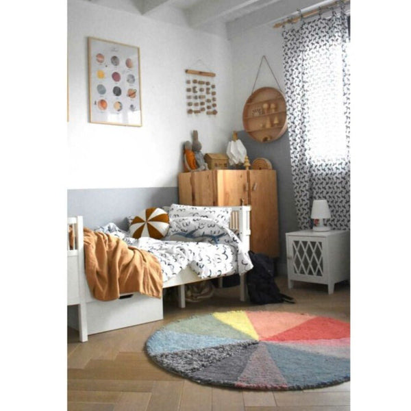 Lorena Canals Tappeto Pie Chart in Lana - Arcobaleno - Donna Wilson  Collection - 120 x 120 cm unisex (bambini)