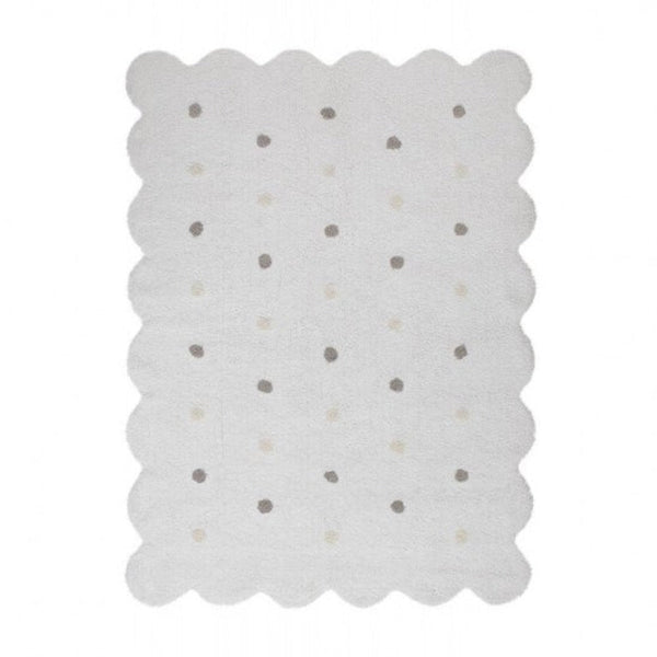 Lorena Canals Tappeto Lavabile Biscotto Bianco - 100% Cotone (120cm x  160cm) unisex (bambini)