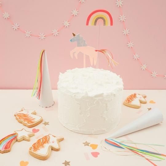 Gâteau licorne Topper Rainbow Horn Kids Girl Birthday Party Cake