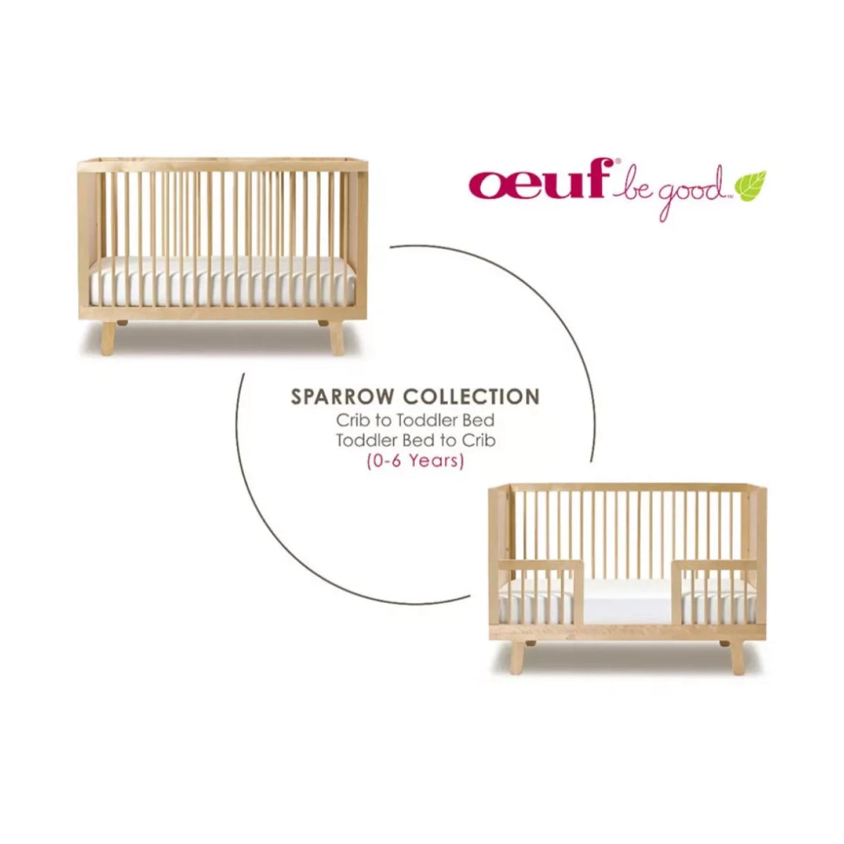 Oeuf sparrow crib store walnut