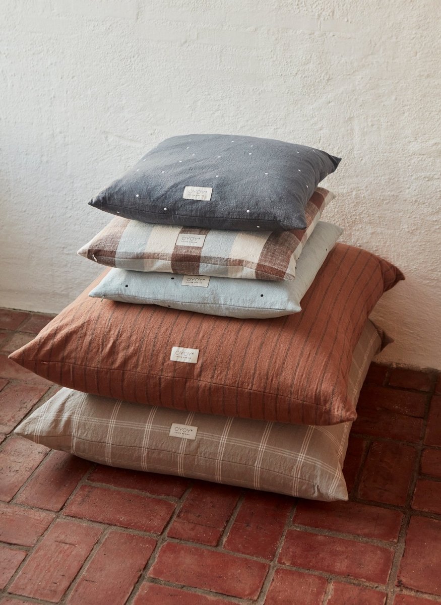 OYOY LIVING-Kyoto Checker Cushion-Les Petits