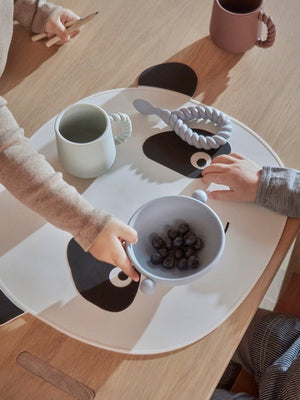 Assiette enfant Panda blanc et noir en Céramique