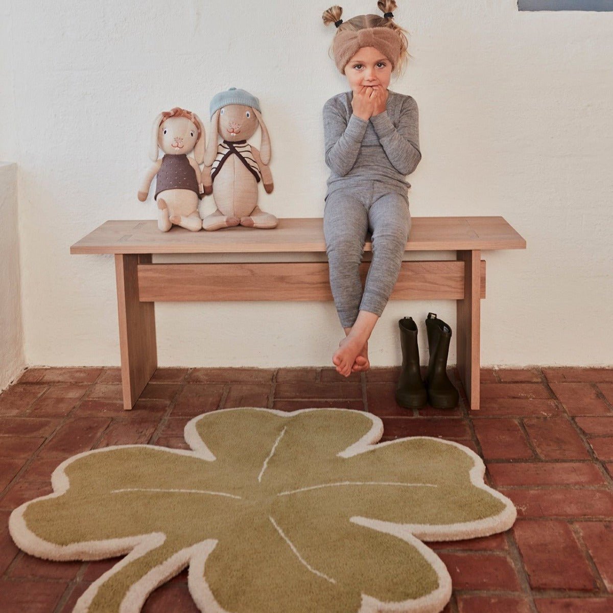 OYOY MINI-Tapis Lucky Clover - Vert-Les Petits