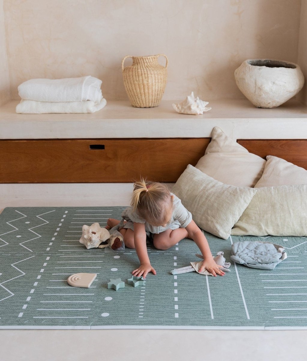 TODDLEKIND, Tappetino da gioco per bambini - Berbero - Muschio